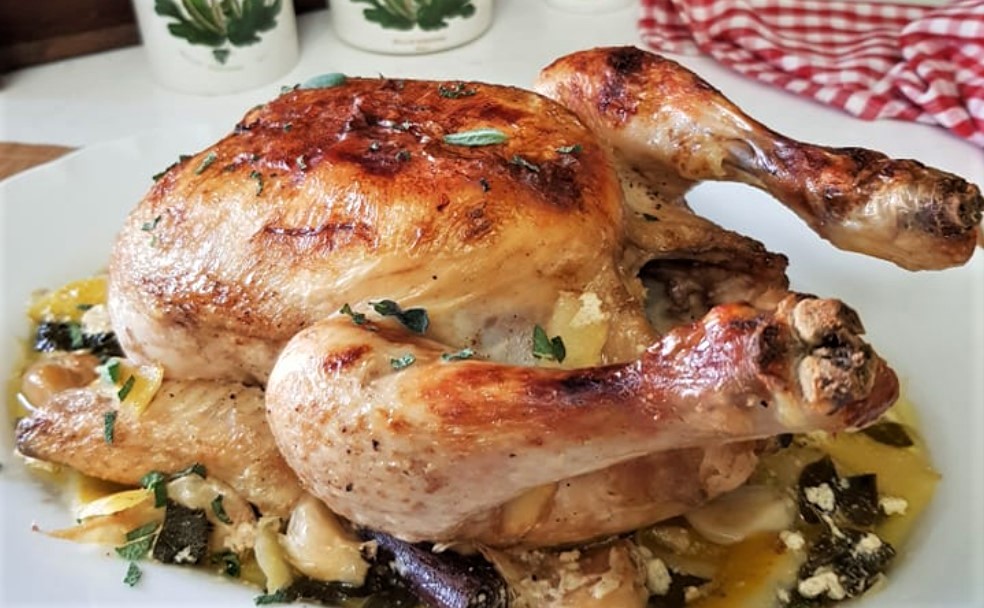 POLLO ARROSTO AL LATTE LIMONE AGLIO E SALVIA