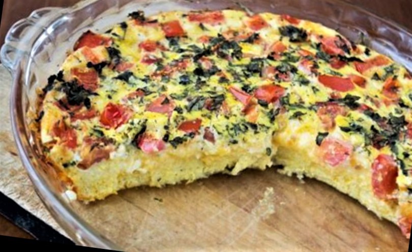 Ricette dell'orto - Frittata di basilico e pomodoro